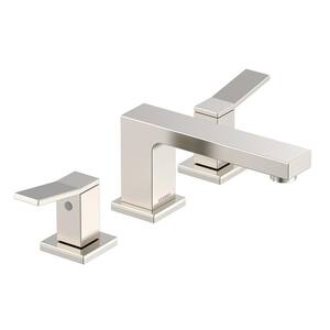 Avian 8 in. Widespread 2-Handle Bathroom Faucet with Metal Touch Down Drain in Brushed Nickel