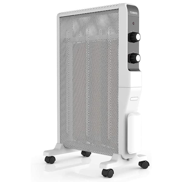 TURBRO Arcade HR1500 1500-Watt White Electric Space Micathermic Heater with Thermostat and Safety Protection 2 Heat Settings