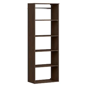 Style+ 25 in. W Chocolate Hanging Wood Closet Tower