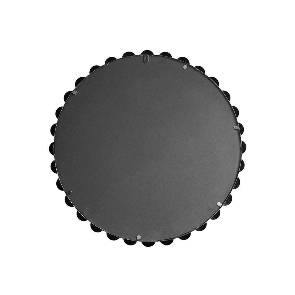 Marlowe 27" Round Silver Beaded Wall Mirror