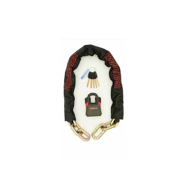 Mammoth 2.6 ft. Heavy Duty Chain and Padlock Bundle, Covered Hardend Steel 8.8 lbs Chain