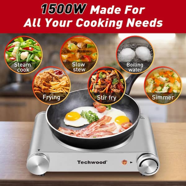 TECSPACE 2 in 1 Electric Skillet Split Hot Pot with Grill 1350W,Large –  Tecspace