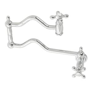 Heritage Wall Mount Pot Filler in Polished Chrome