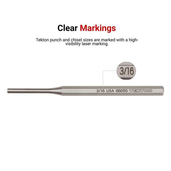 TEKTON 3/16 in. Long Alignment Punch 66275 - The Home Depot