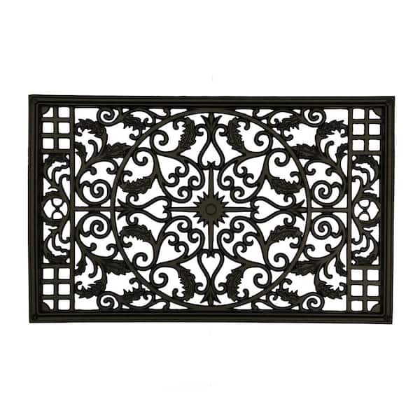 NUVO IRON 15 in. x 24 in. Wrought Iron Insert for Rectangle Wooden Gate