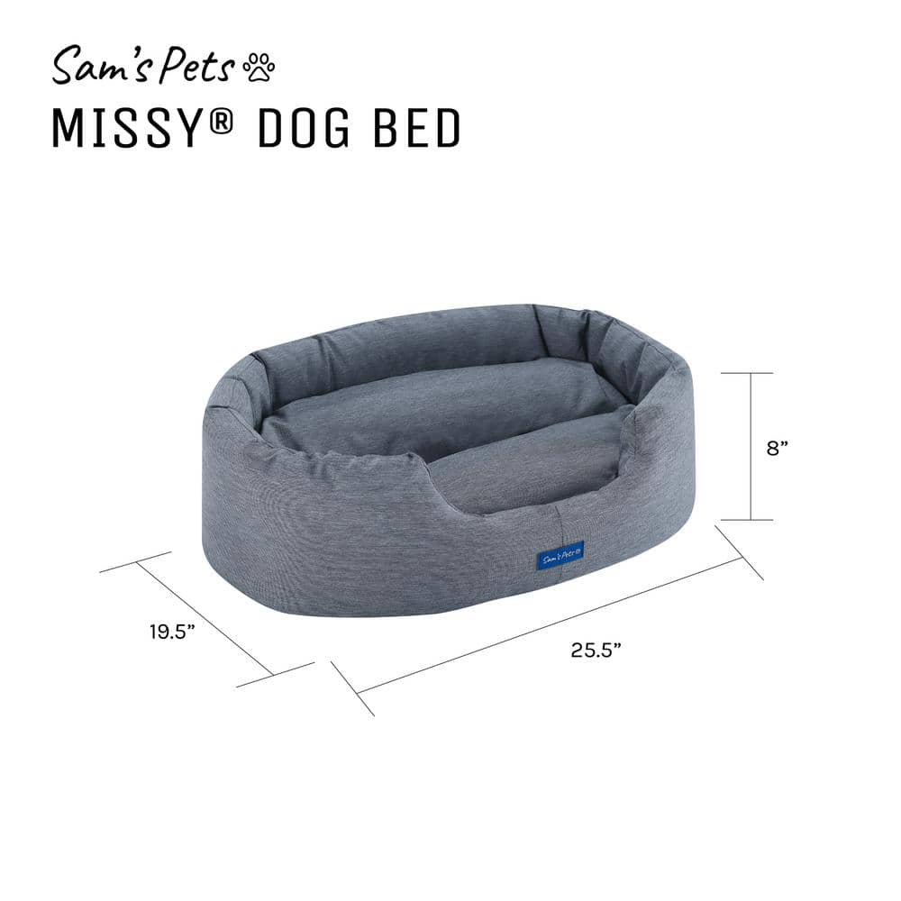 Missy Small Navy Blue Round Outdoor Pet Bed
