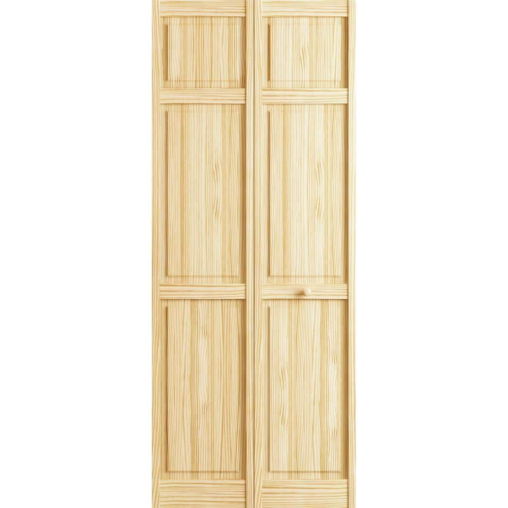 Veranda 30 In. X 80 In. 6-Panel Pine Unfinished Interior Closet Bi-fold ...