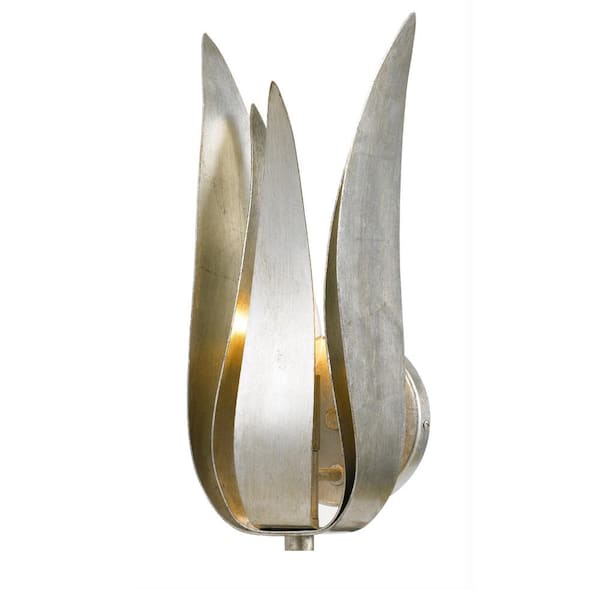 Broche 1-Light Antique Silver Sconce