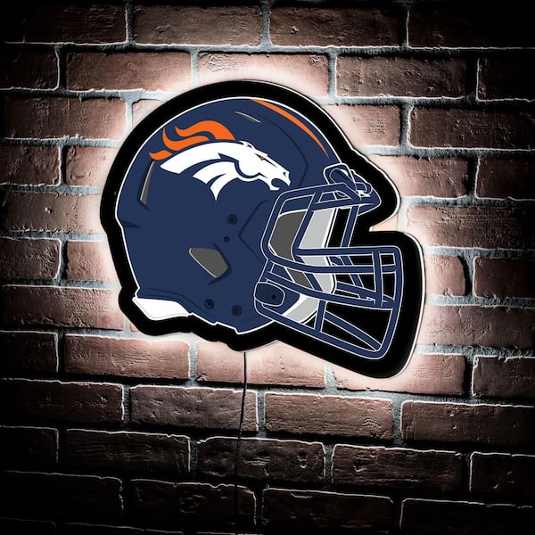 Evergreen Denver Broncos Helmet 19 in. x 15 in. Plug-in LED Lighted Sign  8LED3809HMT - The Home Depot