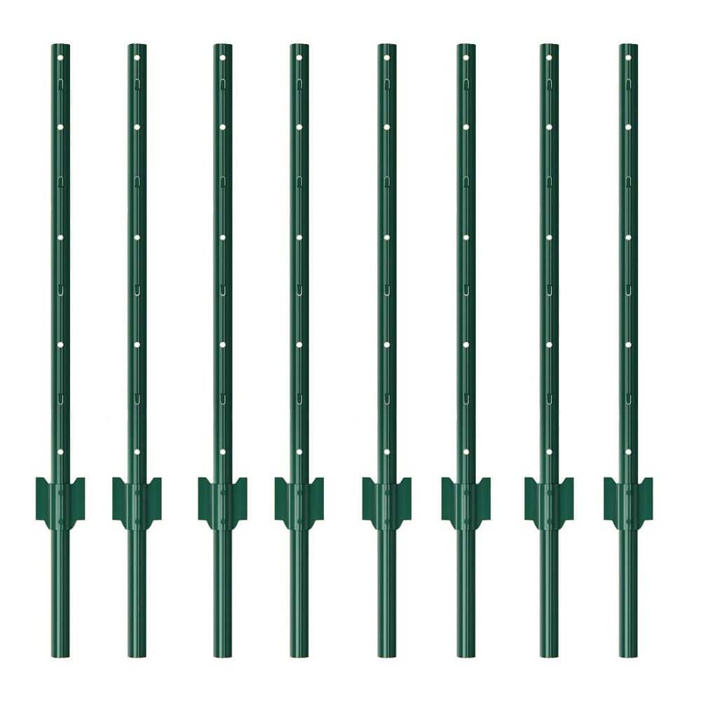 1-1/4 in. x 3/4 in. x 3 ft. 14-Gauge Green Steel U-Fence Post with Anchor Plate (8 Pack) price history on PriceWatchPro
