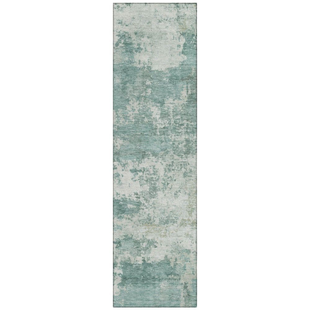 Chantille Machine Washable Indoor/Outdoor Abstract ACN2366 Aqua 2 ft. x 7 ft. Runner Rug price history on PriceWatchPro
