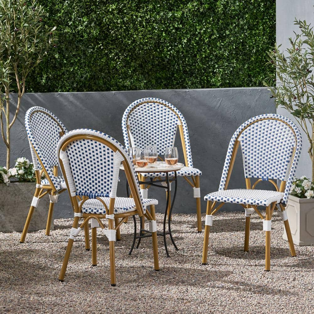 Noble House Elize Bamboo Print Finish Patterned Faux Rattan