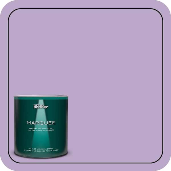 BEHR MARQUEE 1 qt. #M570-4 Cyber Grape Semi-Gloss Enamel Interior Paint & Primer