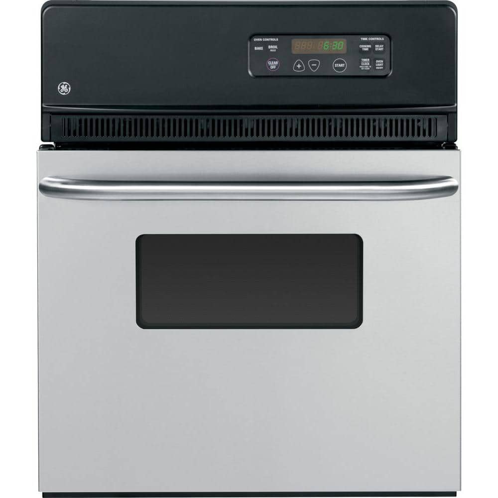 GE 24 in. Single Electric Wall Oven in Stainless Steel, Silver