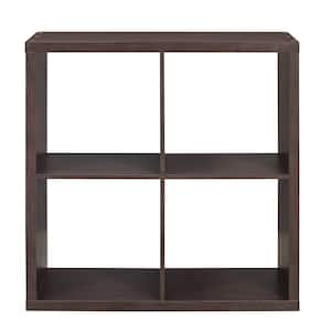 Dillon Espresso 4-Cubby Horizontal or Vertical Storage Cabinet