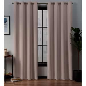Academy Blush Solid Blackout Grommet Top Curtain, 52 in. W x 96 in. L (Set of 2)