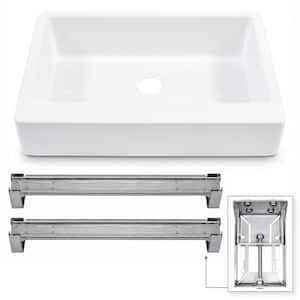 Grace 34 in. Farmhouse/Apron-Front Undermount Single Bowl Traditional-Style Fireclay Kitchen Sink with Level-Up Support