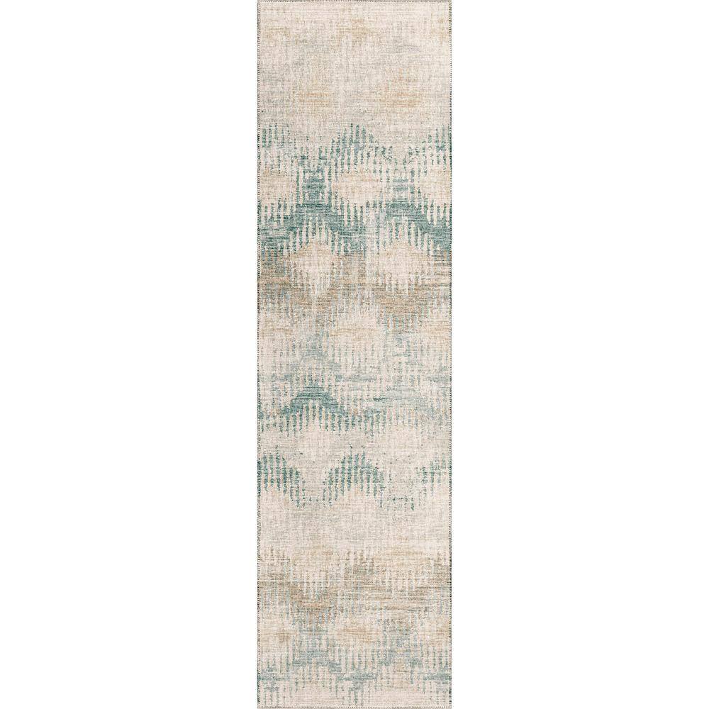 Bravado Ivory 2 ft. 3 in. x 7 ft. 6 in. Geometric Indoor/Outdoor Washable A