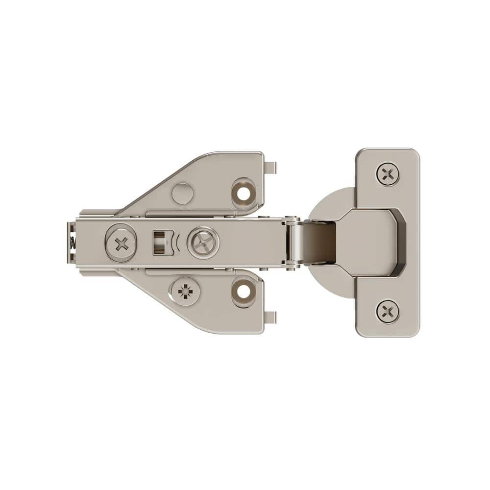 Nickel Full Overlay Self-Closing Euro Cabinet Hinge Pair