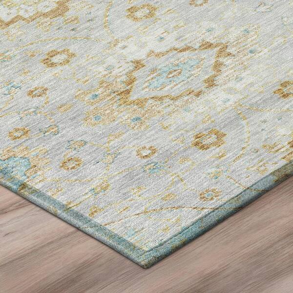 Chantille Machine Washable Indoor/Outdoor Abstract ACN3100 Silver 3 ft. x 4 ft. Area Rug