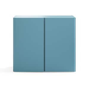 36 in. W x 31 in. H x 18 in. D 2-Shelf Steel Freestanding Cabinet in Modern Blue