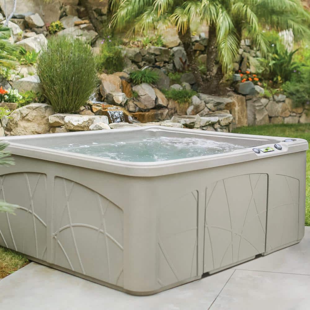 Sandstone 5-Person 28-Jet Plug and Play Spa with Ozonator
