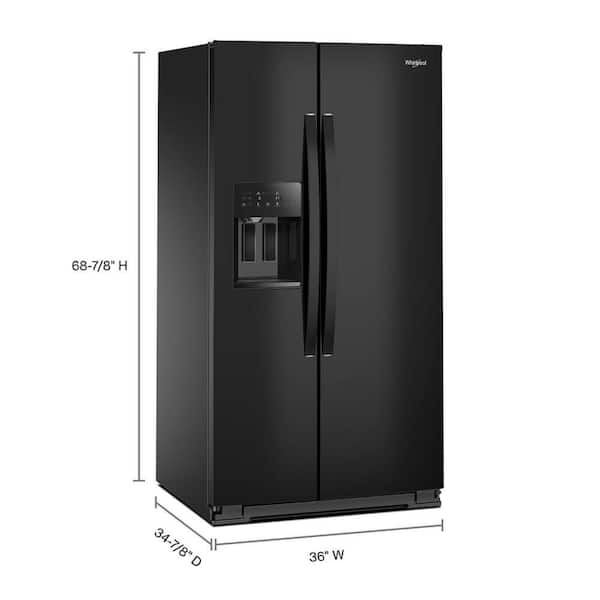 Whirlpool Side x Side Fridge (WRSF5536RB) - Black Whirlpool Side x Side Fridge (WRSF5536RB) - Black