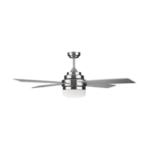 Cali 52 in. Indoor Brushed Nickel LED Ceiling Fan with Light