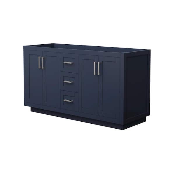 Wyndham Collection Miranda 59.25 in. W x 21.75 in. D Double Bath Vanity Cabinet Only in Dark Blue
