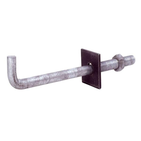 Grip-Rite 5/8" X 10" HG ANCHOR BOLT PACK WITH SQ WSH (5EA)