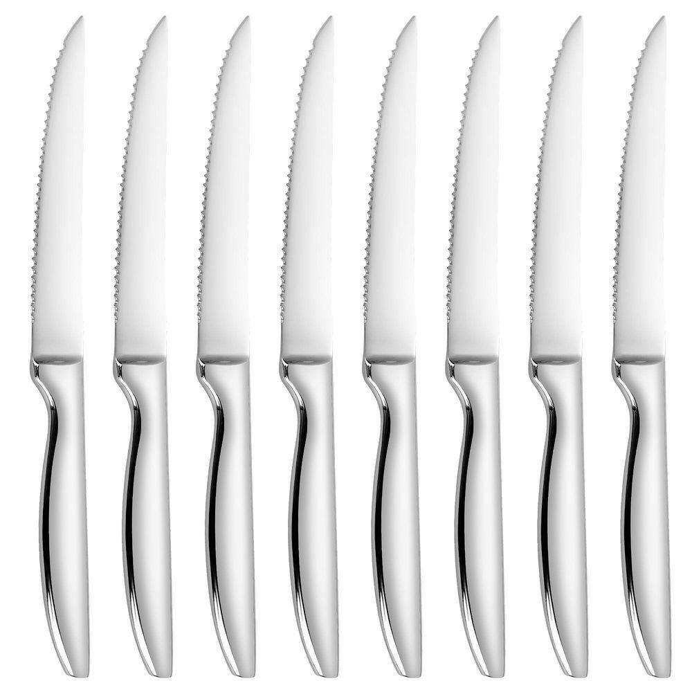 4.5 in. Stainless Steel Full Tang Serrated Edge Steak Knife with Ergonomic Handle Set of 8, Dishwasher Safe price history on PriceWatchPro