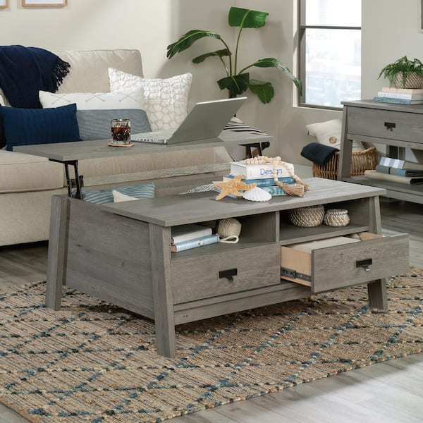 Sauder Living Room Lift Top Storage Coffee Table Mystic Oak Finish 