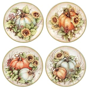 Multi-Colored Autumn Breeze Salad Plates Set of 4