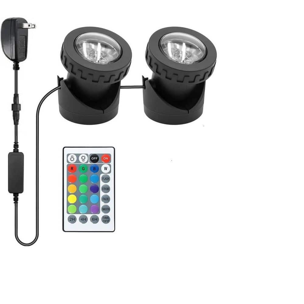 2-Pack IP68 Waterproof LED Pond Lights with Timer, Dimmable Underwater Fountain Lights price history on PriceWatchPro