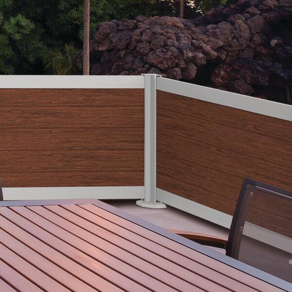 42 in. White Corner Surface Mount Post