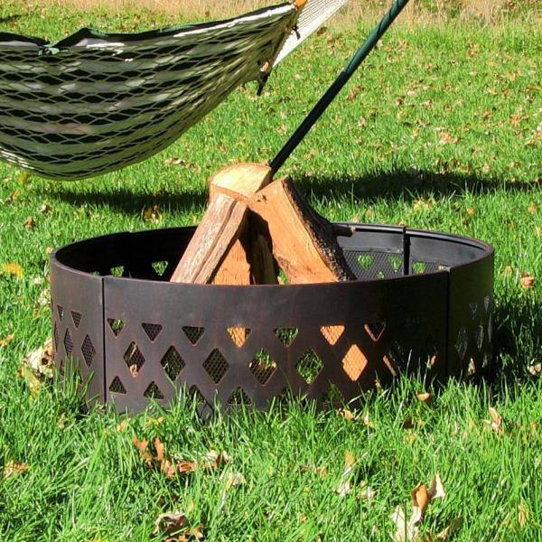 36" Bronze Crossweave Steel Wood Burning Fire Pit Ring