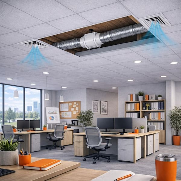 VENTS-US VENTS 473 CFM Power 8 in. Mixed Flow In-Line Duct Fan TT