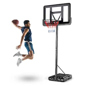 Outdoor Portable Basketball Hoop with 4.25 ft. to 10 ft. Adjustable Height Basketball Goal and Shatterproof Backboard