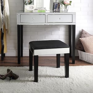 Primrose Black Vanity Tables with Mirrored 2-Drawer