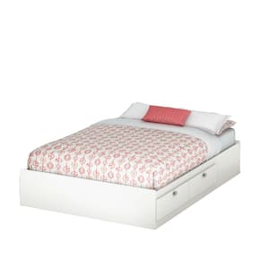 Spark 4-Drawer Full-Size Storage Bed in Pure White