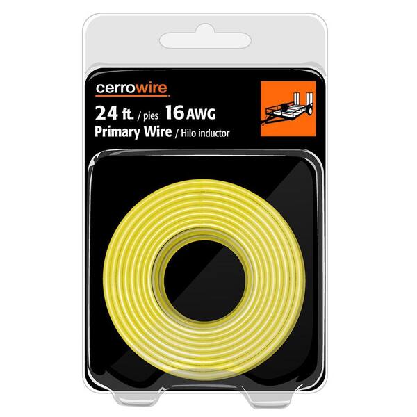 18 gauge AWG stranded primary wire 20' yellow red USA Made  *BEST IN QUALITY* 