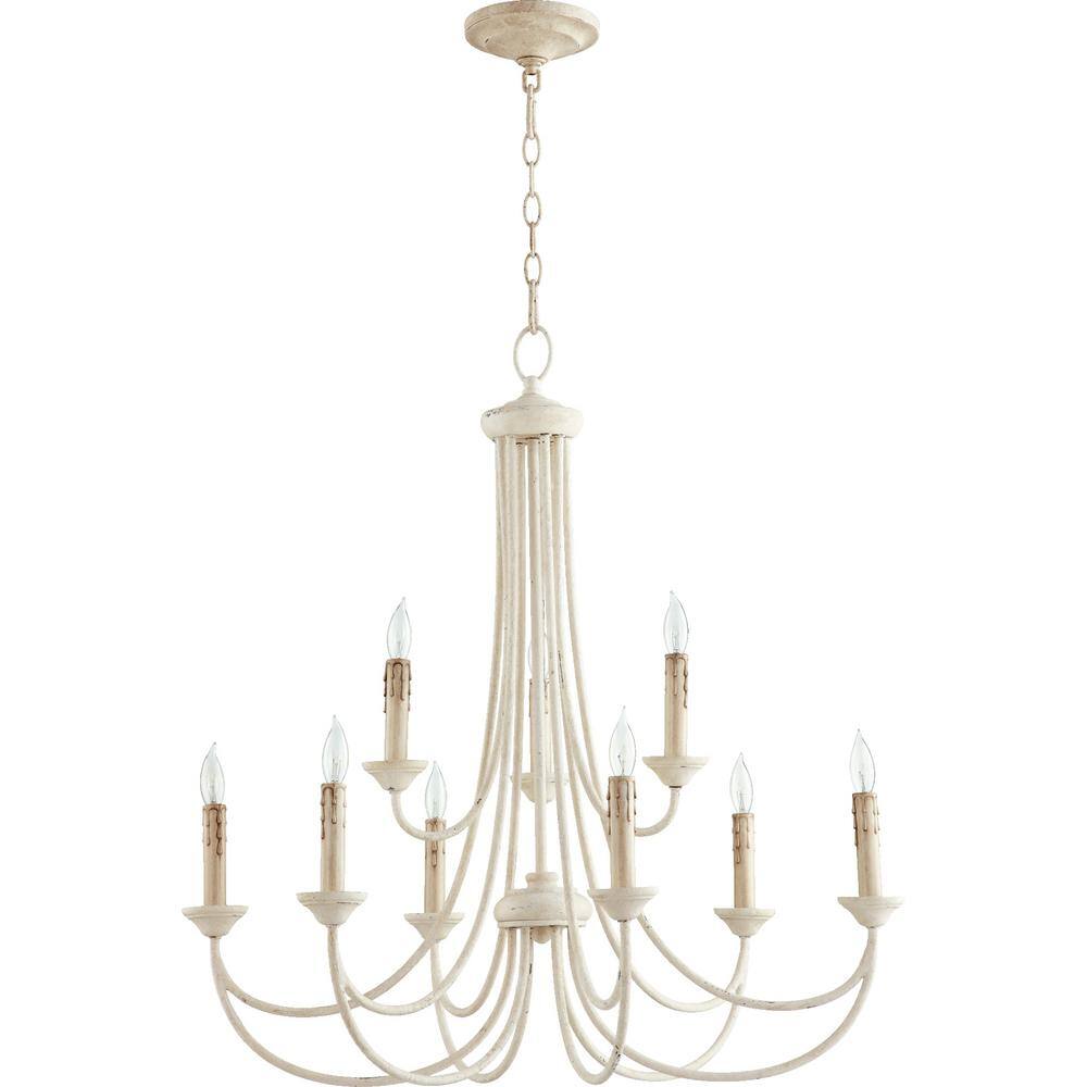 4" White w/Gold Drips Molded Plastic Chandelier Sleeve 