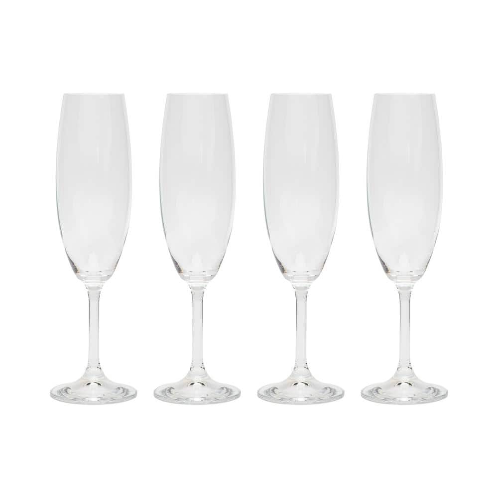RorAem Square Champagne Glasses Set of 4 Modern Hand