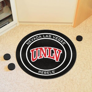 UNLV Black 2 ft. Round Hockey Puck Accent Rug