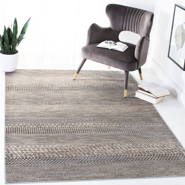 Atlas 3 ft. x 5 ft. Ivory/Beige Parallel Chevron Area Rug