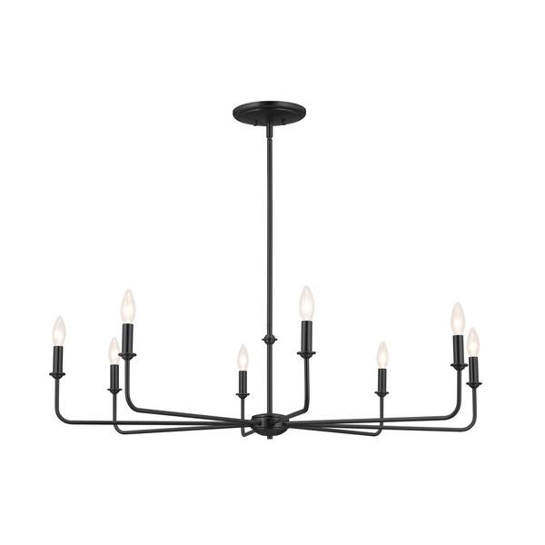 Kichler Pallas 8-Light Polished Black Traditional Chandelier