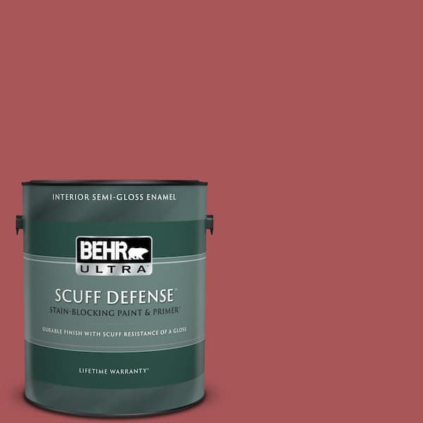BEHR ULTRA 1 gal. #M150-6 Lingonberry Punch Extra Durable Semi-Gloss Enamel Interior Paint & Primer