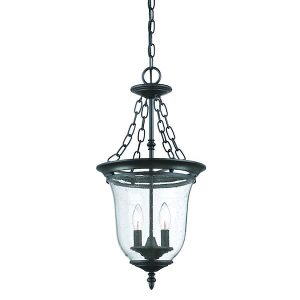 Acclaim Lighting Belle Collection 2-Light Matte Black Outdoor Hanging Lantern