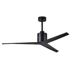 Eliza 56 in. Indoor/Outdoor Matte Black Ceiling Fan with Matte Black Blades and Hand Held Remote/Wall Control