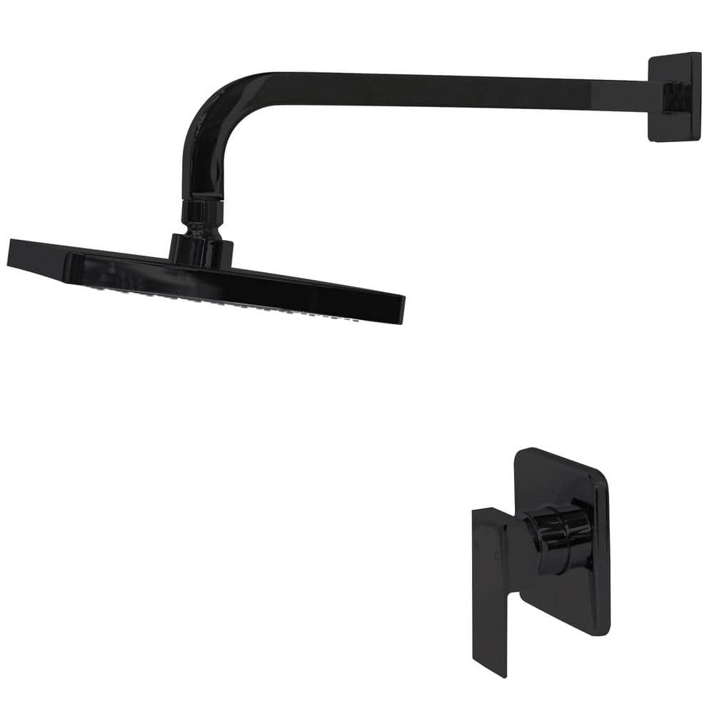 Brushed Nickel Square Wall Mounted Shower System